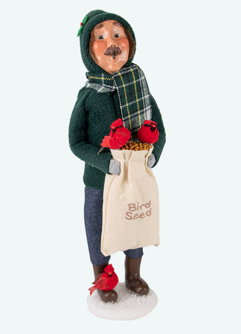 Byers Choice Caroler: Family with Cardinals Man